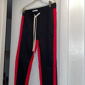 Black/red cloth pants